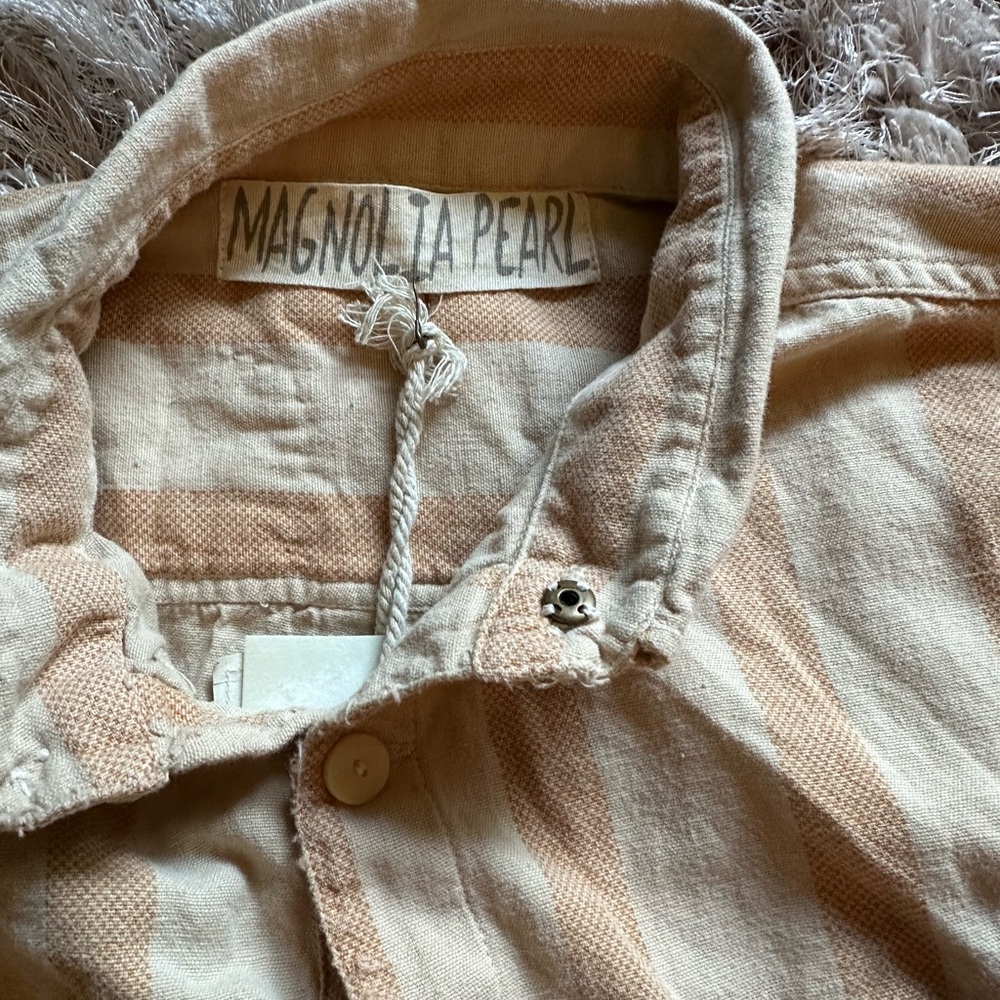 NWT Magnolia Pearl Stripe Raya Shirt - Picture 6 of 11